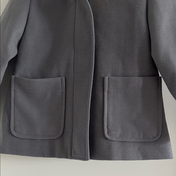 Cat & Jack Charcoal Hooded Bunny Rabbit Pea Coat for Kids - Size 2T - Picture 3 of 11